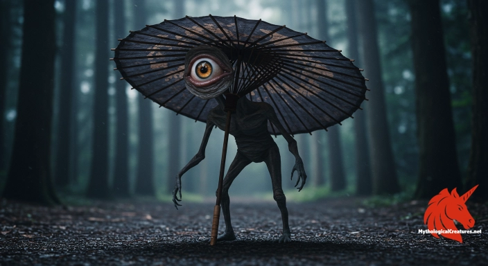 Depiction of Kasa-obake Discover another mythical creature