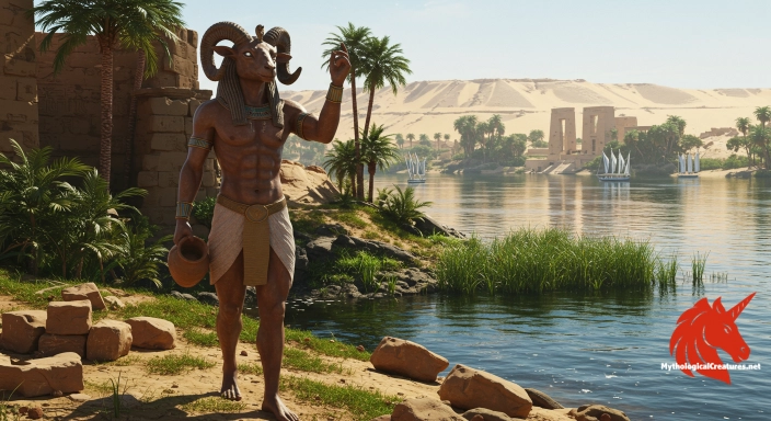 Depiction of Khnum Discover another mythical creature