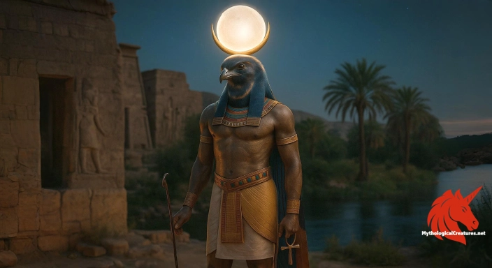 Depiction of Khonsu Discover another mythical creature