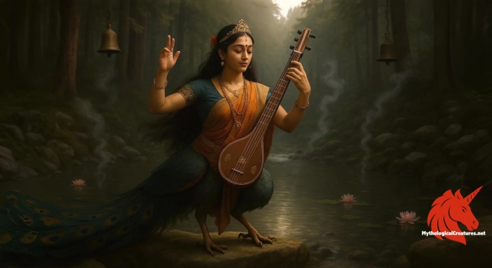 Depiction of Kinnara Discover another mythical creature