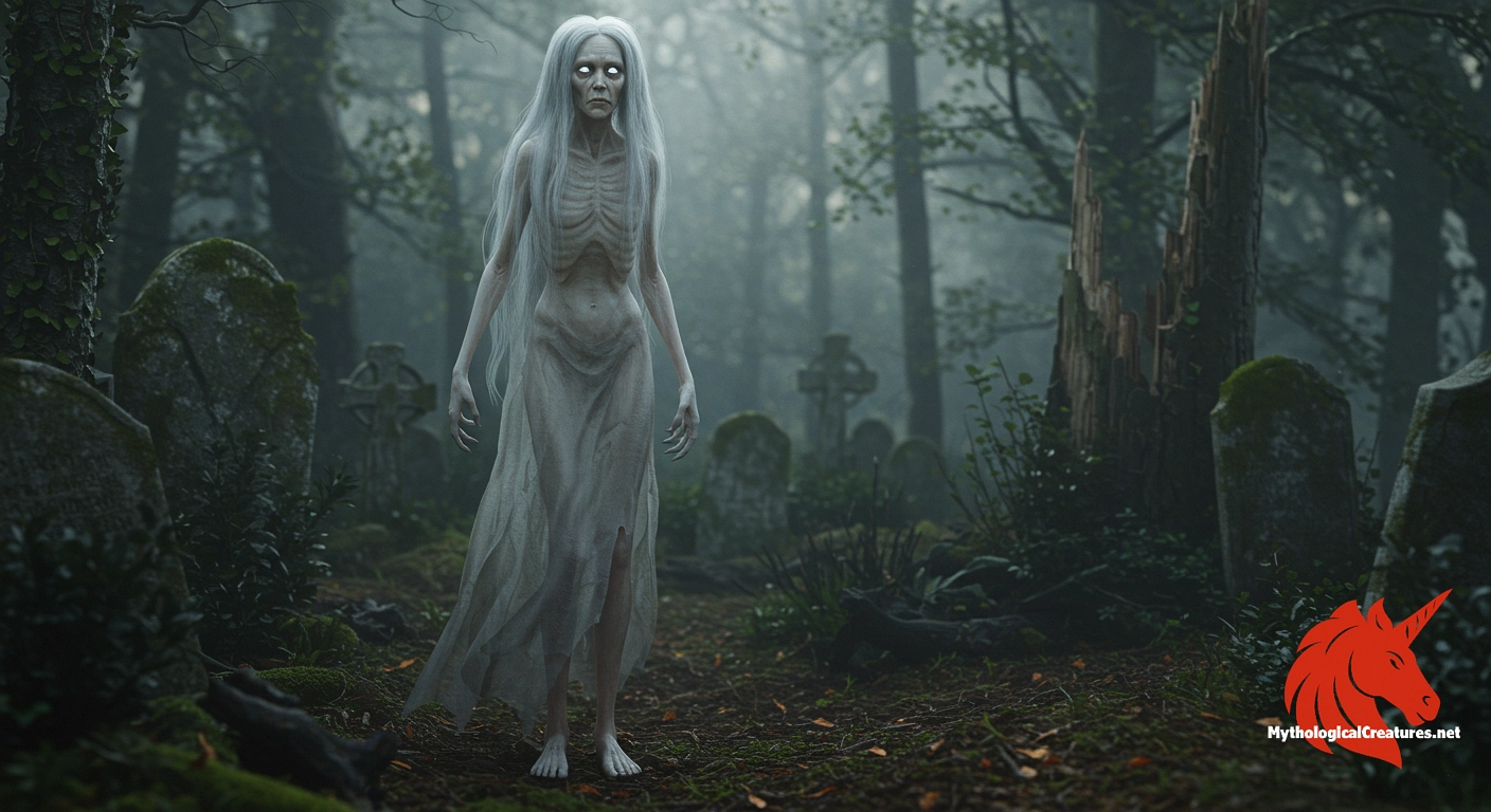 Klagmuhme - Her wailing foretells imminent death, serving as a warning to the living. Klagmuhme - Her wailing foretells imminent death, serving as a warning to the living.