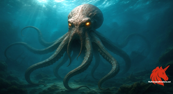 Depiction of Kraken Discover another mythical creature