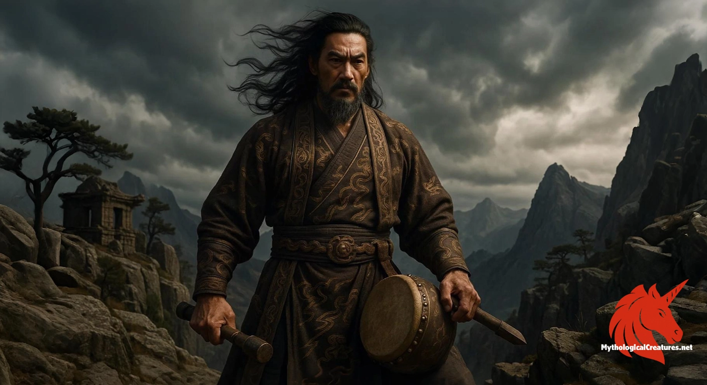 Leigong - Leigong is revered for maintaining cosmic justice and his control over thunder and weather, making him a cornerstone figure in Chinese mythology.