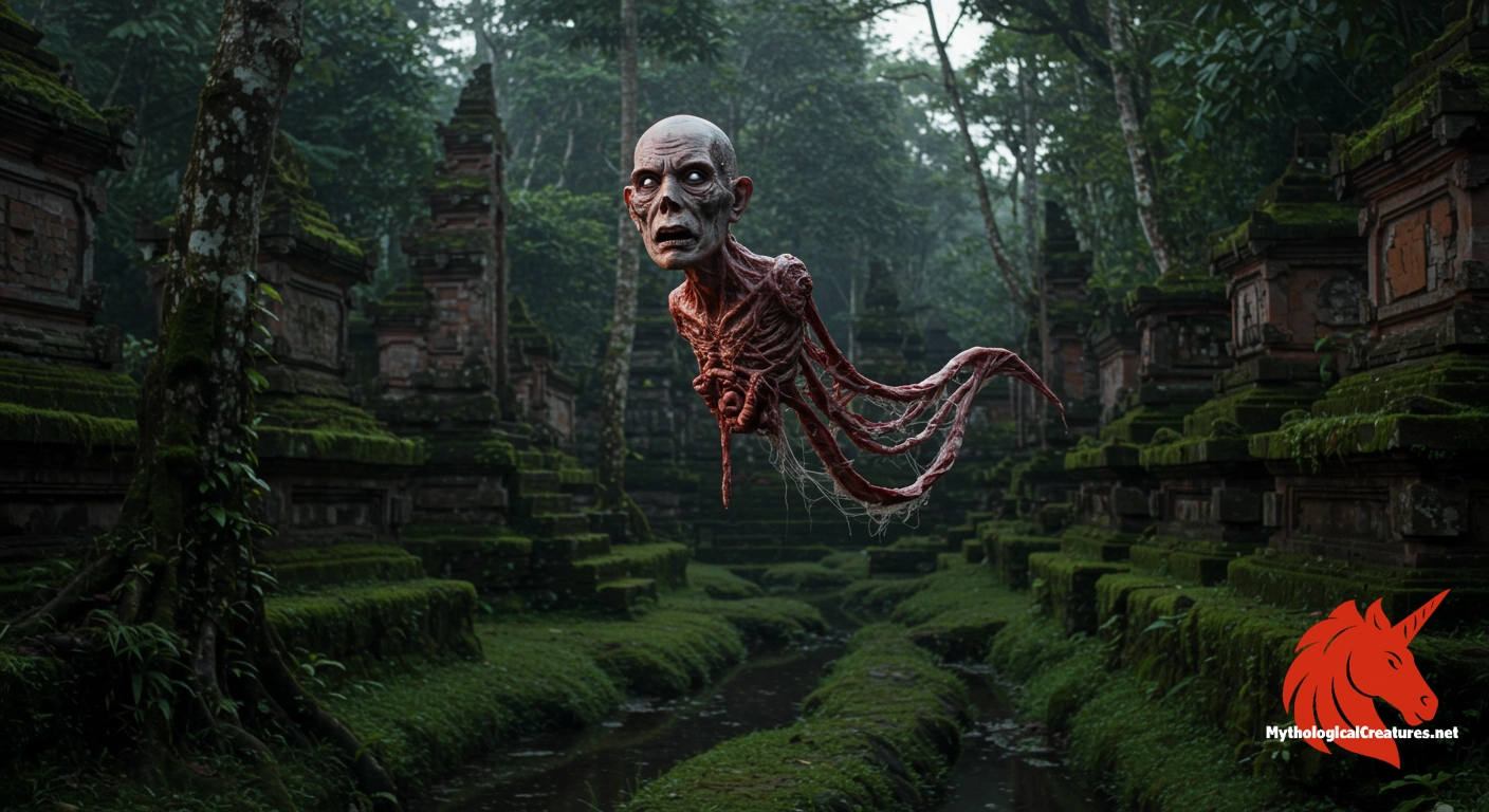 Leyak - Represents the embodiment of dark magic and serves as a warning against supernatural evil in Balinese culture.