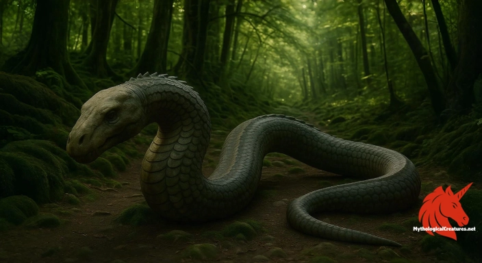 Depiction of Lindworm Discover another mythical creature
