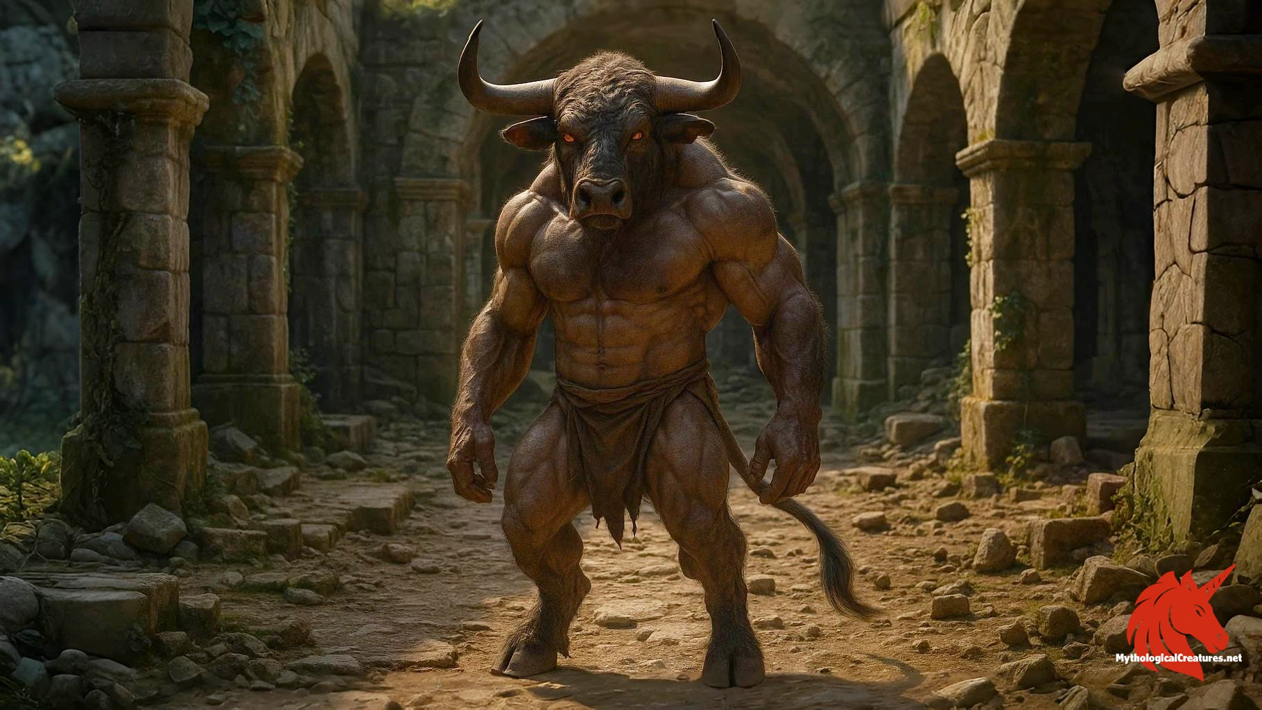 Minotaur - The Minotaur symbolizes the catastrophic consequences of divine retribution and the internal conflict between civilized man and untamed animalistic force. Minotaur - The Minotaur symbolizes the catastrophic consequences of divine retribution and the internal conflict between civilized man and untamed animalistic force.