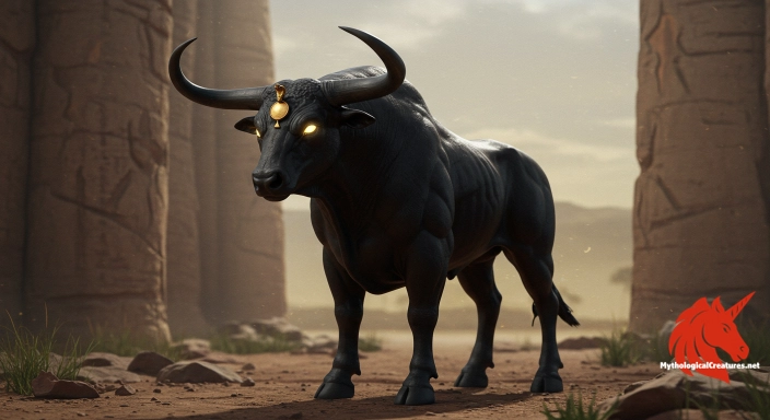 Depiction of Mnevis Discover another mythical creature