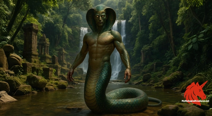 Depiction of Nāga Discover another mythical creature