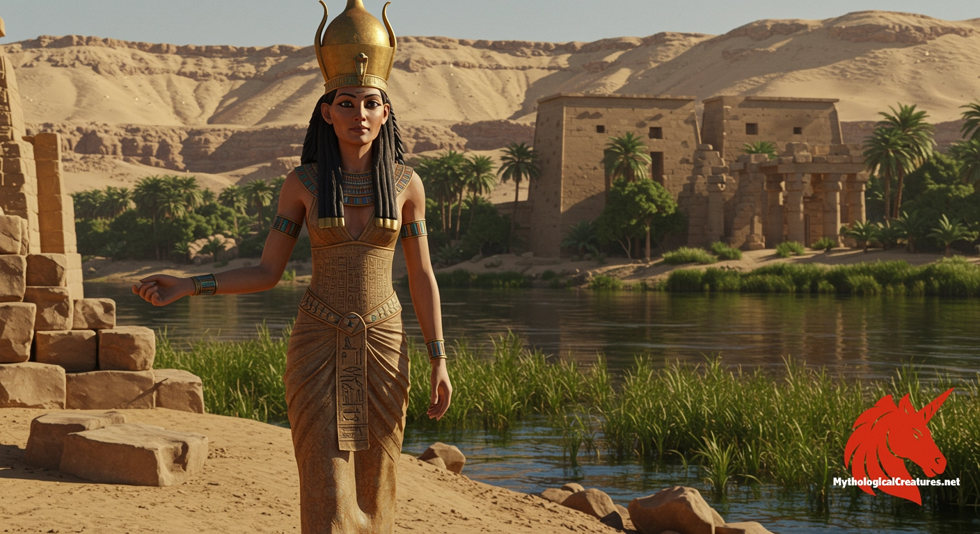 Neith - One of the earliest and most influential deities in ancient Egypt, overseeing warfare, creation, and funerary protection