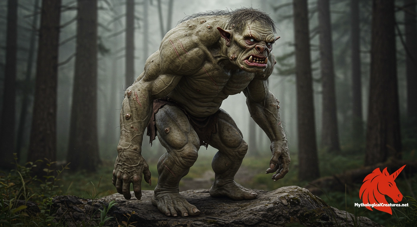 Ogre - Represents the dangers of the wild and the monstrous 'other' in folklore, serving as a cautionary symbol against unchecked savagery. Ogre - Represents the dangers of the wild and the monstrous 'other' in folklore, serving as a cautionary symbol against unchecked savagery.