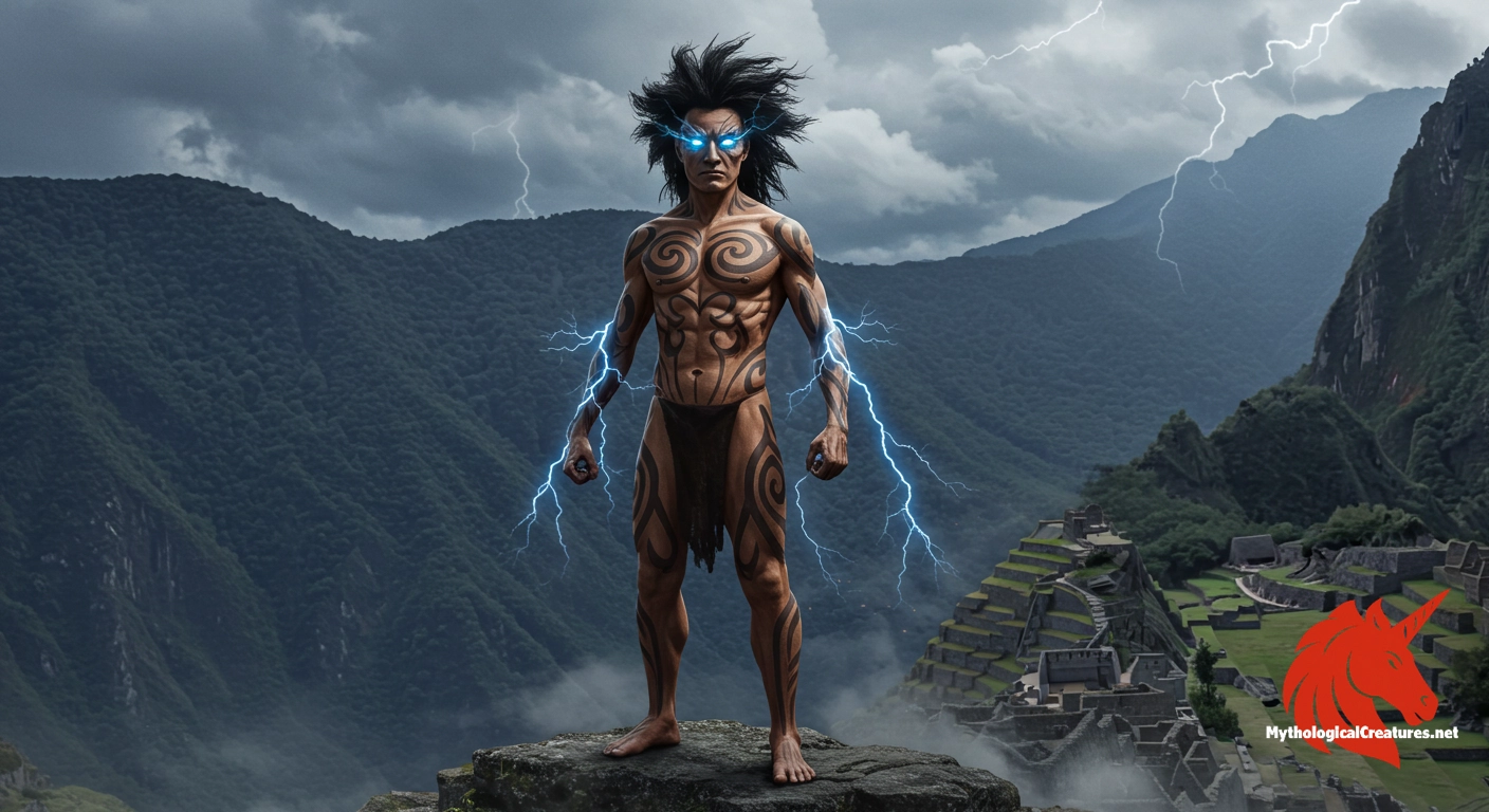 Pariacaca - A pivotal deity in Andean cosmology embodying the dual forces of creation and destruction through storms.
