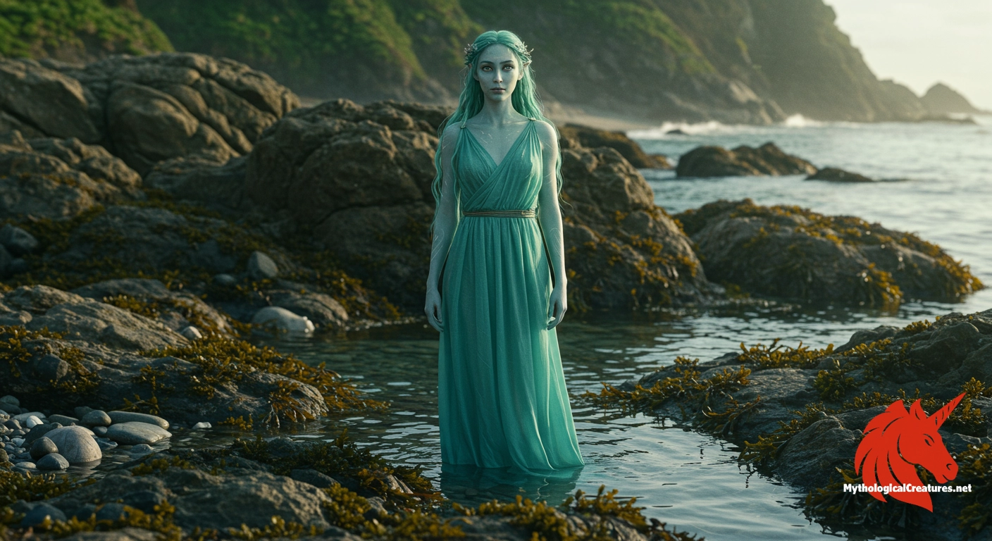 Pasithoe - Represents the nurturing and life-sustaining aspects of water in Greek mythology, embodying nature’s gentle yet eternal force.