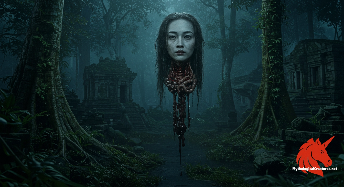 Penanggalan - A culturally significant figure that embodies the fears and superstitions of Southeast Asia and serves as a cautionary tale regarding supernatural transformations.