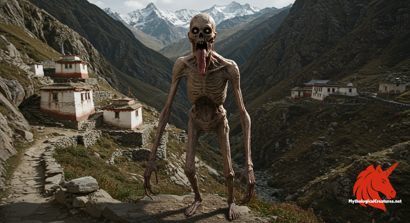 Ro-langs - Represents the sinister reanimation of corpses and acts as a warning against the practice of necromancy in Tibetan culture.