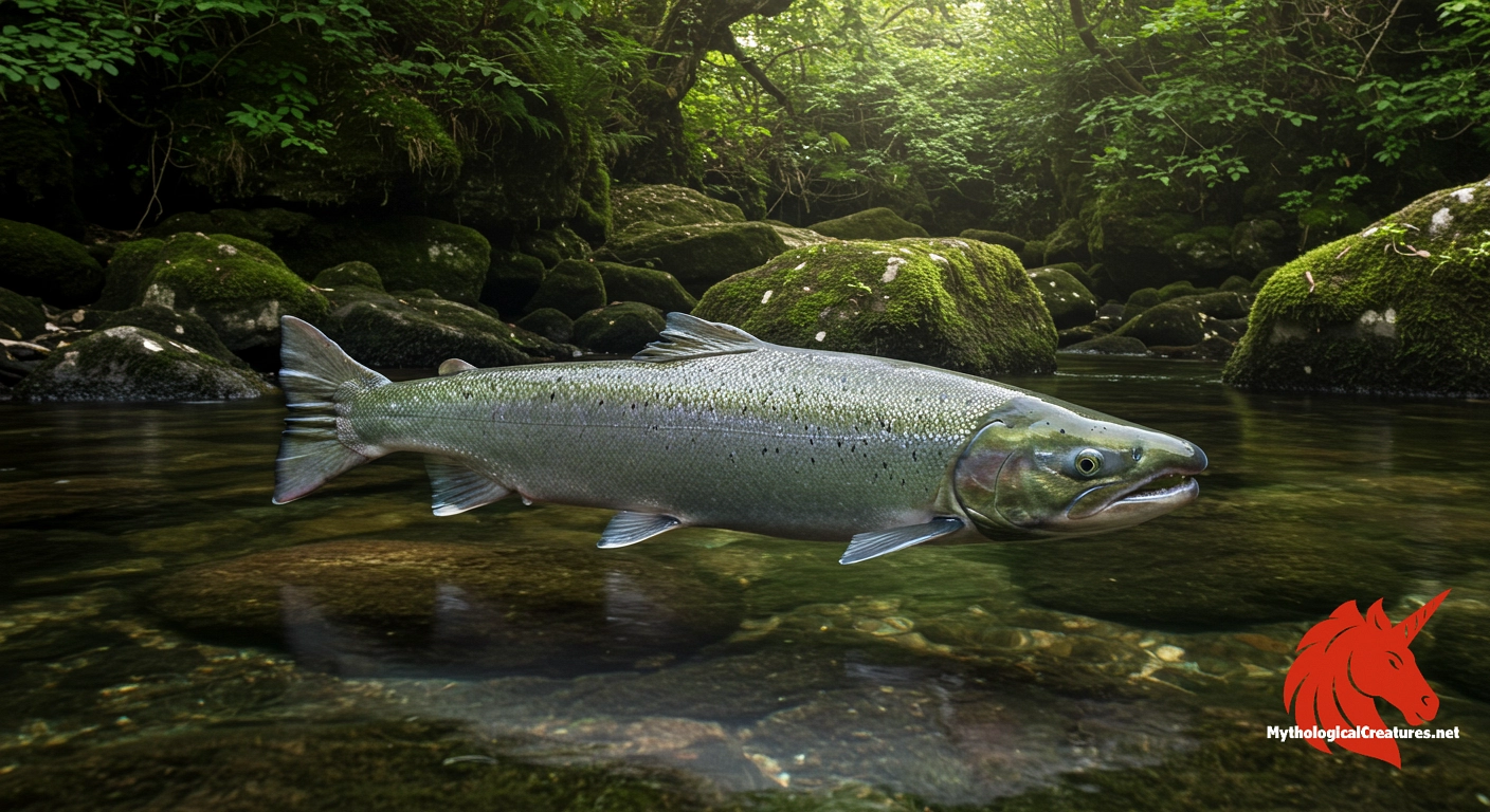 Salmon of Knowledge - Representing deep, arcane wisdom, the Salmon of Knowledge is pivotal in tales where its essence bestows profound insight upon heroes. Salmon of Knowledge - Representing deep, arcane wisdom, the Salmon of Knowledge is pivotal in tales where its essence bestows profound insight upon heroes.