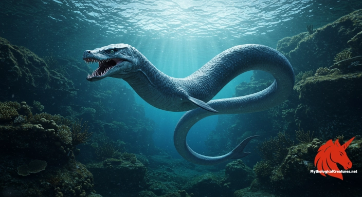 Depiction of Sea serpent Discover another mythical creature