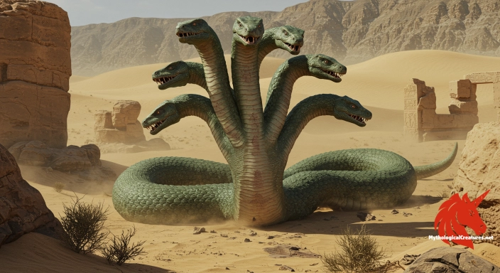 Depiction of Seven-headed serpent Discover another mythical creature