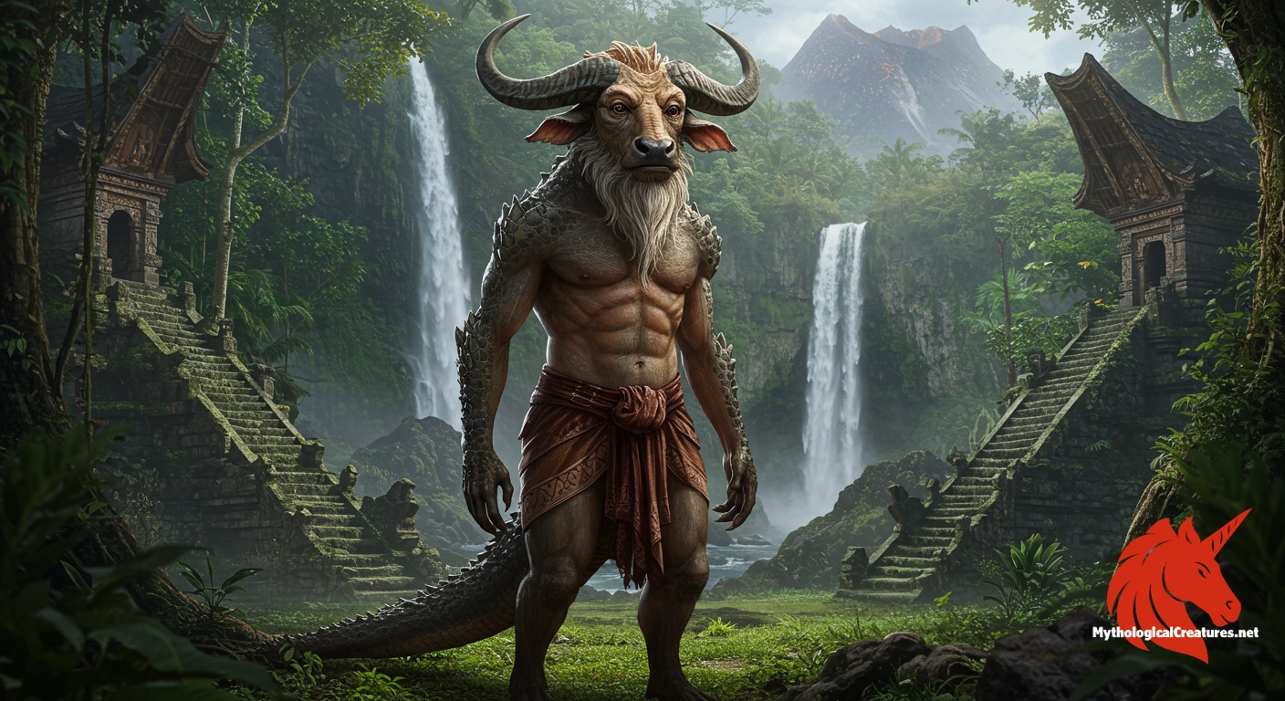 Singa - Singa embodies the protective and benevolent forces in Batak culture, serving to ward off evil and safeguard sacred spaces.