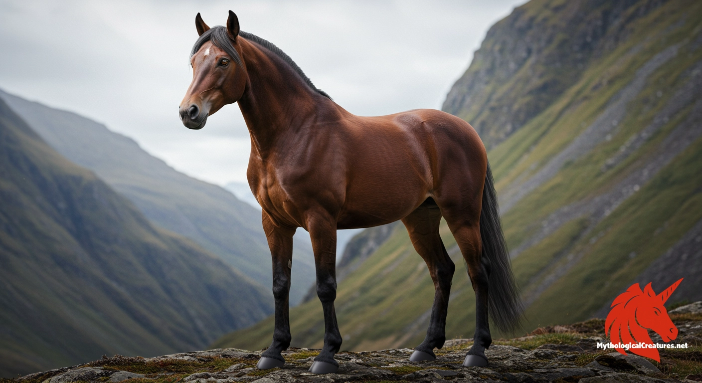 Svaðilfari - Svaðilfari is renowned for his extraordinary strength and for fathering Sleipnir, an eight-legged horse, thus playing a pivotal role in Norse myth.
