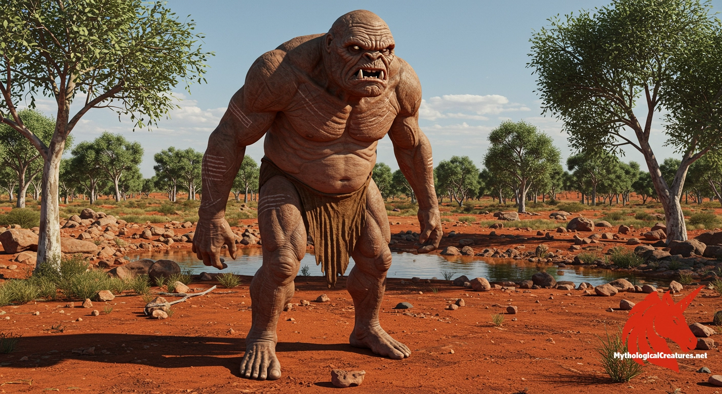 Thardid Jimbo - Represents the destructive force of unchecked brutality and serves as a cautionary figure in Ngarrindjeri lore. Thardid Jimbo - Represents the destructive force of unchecked brutality and serves as a cautionary figure in Ngarrindjeri lore.