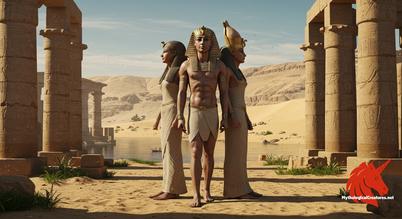 Theban Triad - The triad played a crucial role in legitimizing pharaonic rule and symbolizing the harmony between celestial and earthly realms Theban Triad - The triad played a crucial role in legitimizing pharaonic rule and symbolizing the harmony between celestial and earthly realms
