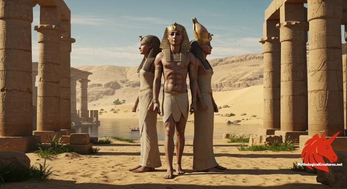 Depiction of Theban Triad Discover another mythical creature