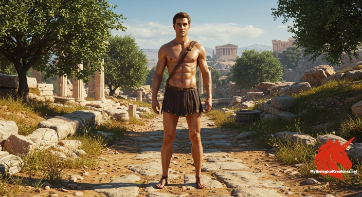 Depiction of Theseus Discover another mythical creature