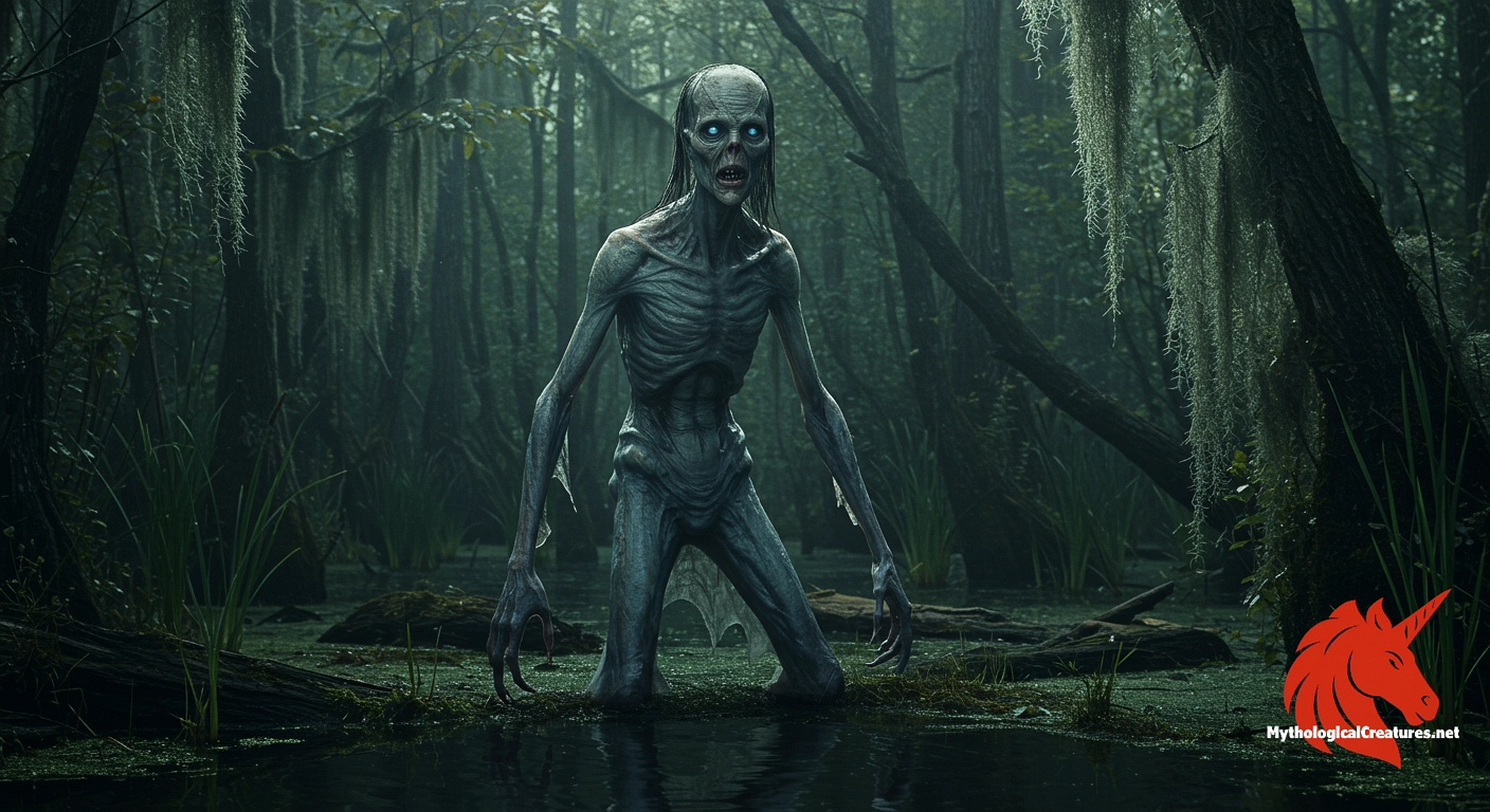 Topielec - Represents the danger of water bodies and the restless souls of those who drowned; serves as a cautionary and symbolic figure in rural folklore.