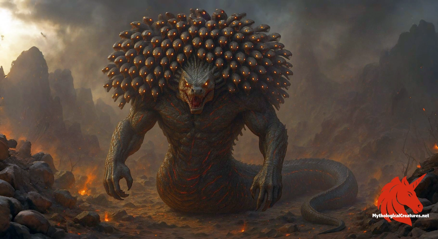 Typhon - His battle with Zeus marks the foundation of the current divine order, and his offspring include many legendary monsters. Typhon - His battle with Zeus marks the foundation of the current divine order, and his offspring include many legendary monsters.