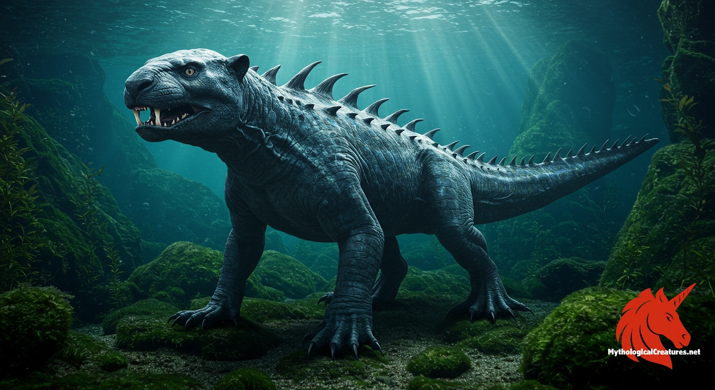 Underwater panther - A central mythological figure symbolising power over water and the underworld, with widespread cultural importance among Great Lakes Indigenous peoples. Underwater panther - A central mythological figure symbolising power over water and the underworld, with widespread cultural importance among Great Lakes Indigenous peoples.