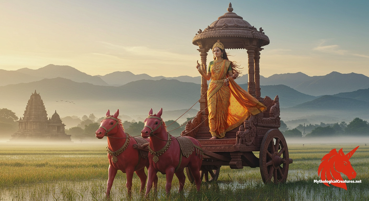 Ushas - Embodies the arrival of light, the dispelling of darkness, and the renewal of life in cosmic and moral order.