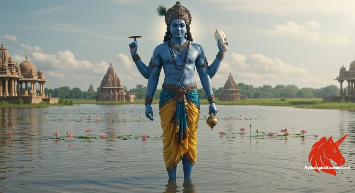 Depiction of Vishnu Discover another mythical creature