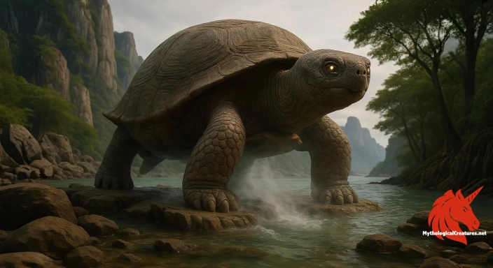 Depiction of World Turtle Discover another mythical creature