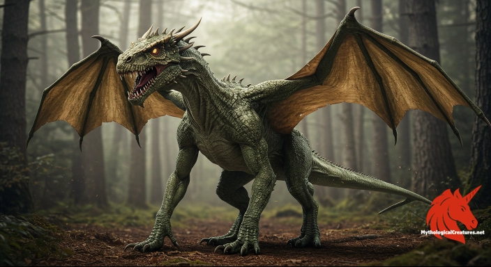 Depiction of Wyvern Discover another mythical creature
