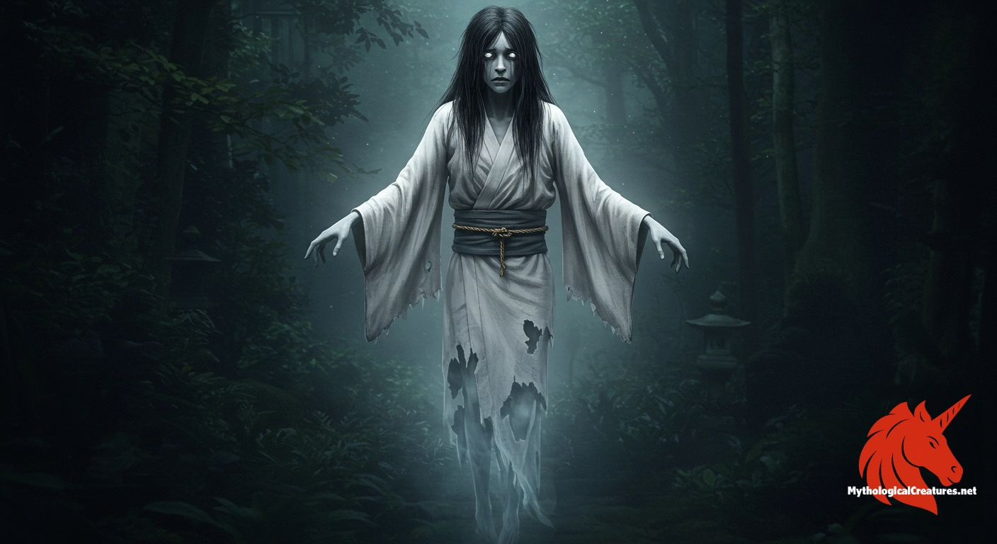 Yūrei - Yūrei represent spirits barred from a peaceful afterlife, embodying themes of tragedy, loss, and retribution in Japanese culture.