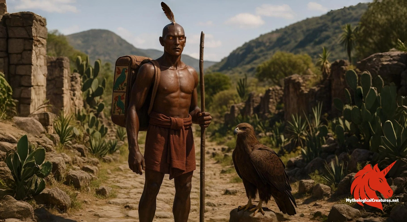 Zacatzontli - Represents the safe passage and divine protection of merchants and travelers along sacred roads in Aztec society. Zacatzontli - Represents the safe passage and divine protection of merchants and travelers along sacred roads in Aztec society.